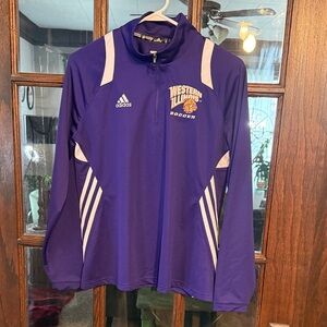 adidas WIU Leathernecks Purple and White Long Sleeve Top